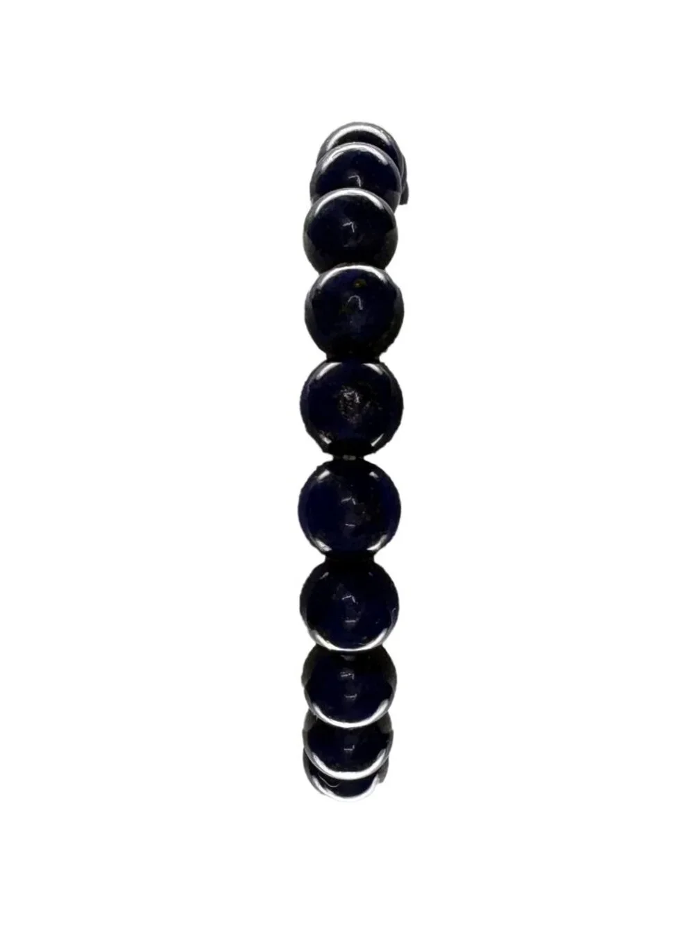 Royal Blue Natural Lapis Lazuli Beads Bracelet 8mm Certified 19.43g 6.5